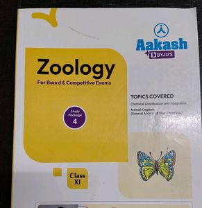 5 books Aakash Zoology Study Package for Class XI