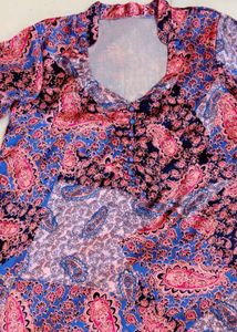 Paisley Print Tunic Top