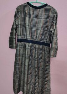 Plaid Print A-Line Dress