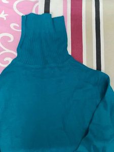 Teal Turtleneck Sweater