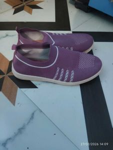 Comfortable Purple Slip-On Shoes