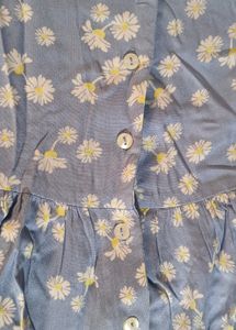 Daisy Print Peplum Top