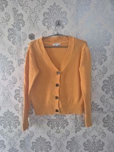 Mustard Yellow Button-Up Cardigan