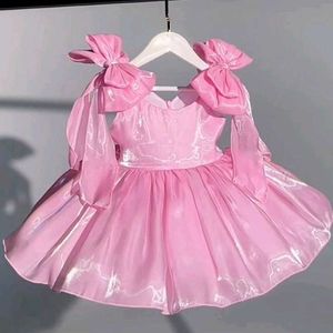 Adorable Pink Bow Dress
