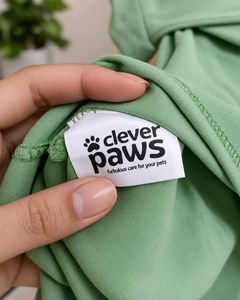 Clever Paws Dog Polo Shirt – Sage Green | XL