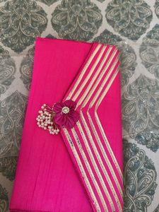 Pink Clutch with Floral Detail