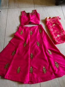 Stunning Pink Embroidered Lehenga Set