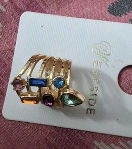 Antitarnish Westside Statement Ring with Colorful