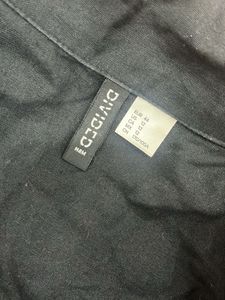 Black Cropped Linen Shirt
