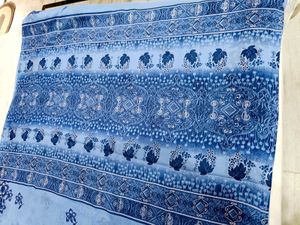 🇳🇿💫🎀Elegant Sky  Saree with Intricate Blu