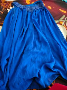 Beautuful Cobalt blue beaded collar Dress