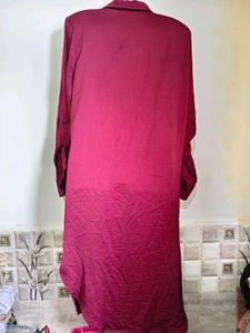🔥BUY 1, GET 1 FREE🔥Chic Magenta Shirt Dress