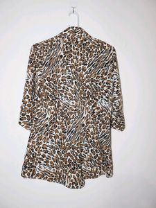 Leopard Print Button-Up Shirt