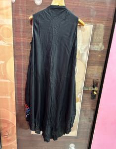 Black Kurta with Colorful Embroidery