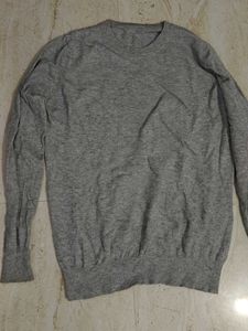 Grey Long Sleeve Knit Sweater