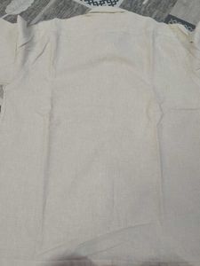 Men's Beige Linen Shirt