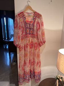 Bohemian Floral Print Midi Dress