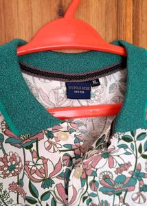 Floral Print Polo Shirt