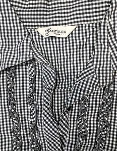 ⋆୨୧ black &amp; white gingham vintage shirt 🖤🤍