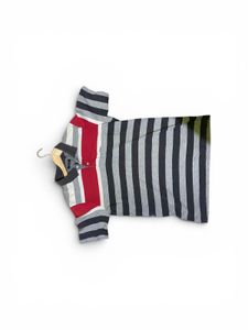 Striped Polo Neck T-Shirt