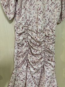 Chic Floral Ruched Mini Dress