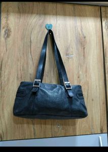 Black Leather Shoulder Bag