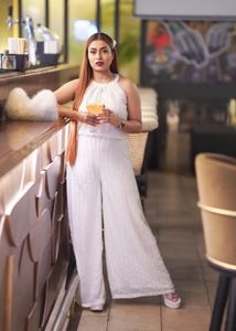 Super long sequin jumpsuit