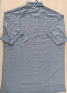 Men's Blue Textured Polo Shirt