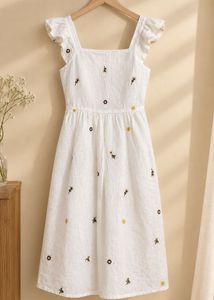 White Embroidered Summer Dress