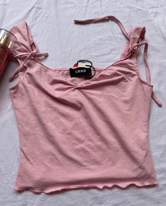 Pink tied cami top xs-s