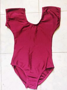 Burgundy Leotard  Dance Gymnastics Swimming Costum
