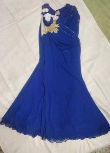 Royal Blue Embellished Ethnic Gown