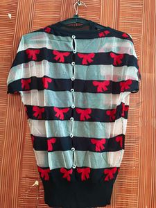 Vintage Sheer Bow Top