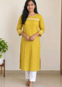 Yellow Striped Kurta