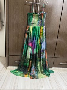 Bohemian Floral Print Maxi Dress
