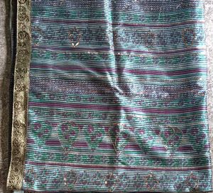 Beautiful Ethnic Saree with Gold Border