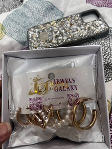 Fashionable Hoop Earring Set - 4 Pairs