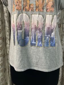 Grey New York Graphic T-Shirt