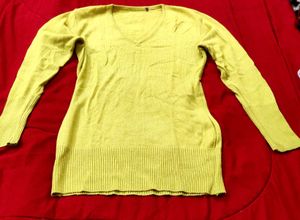 Lime Green - Yellowish Knit Sweater