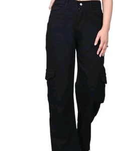 Black stylish cargo jeans