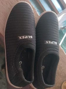 Total new Suprex Black Slip-On Casual Shoes