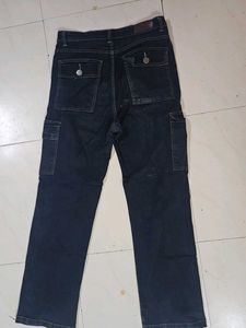 Dark Wash Cargo Jeans