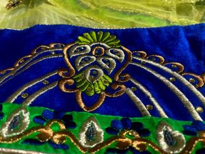 Embroidered Lehenga style saree (ready to wear)