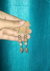 Combo Of 2 Wooden-Pearl Earrings/Earring!!