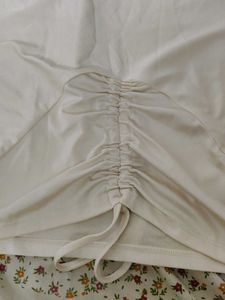 White Ruched Crop Top