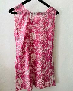 Pink Floral short kurti