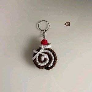 Handmade Crochet Cake Keychain🍥 only one