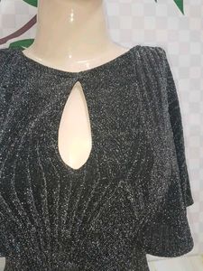 (900)Sparkly Black Bodysuit