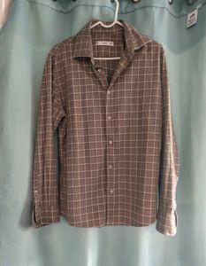 Mango Men's Checkered Long Sleeve Shirt