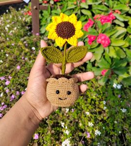 sunflower, rose Crochet flower Plants🌸